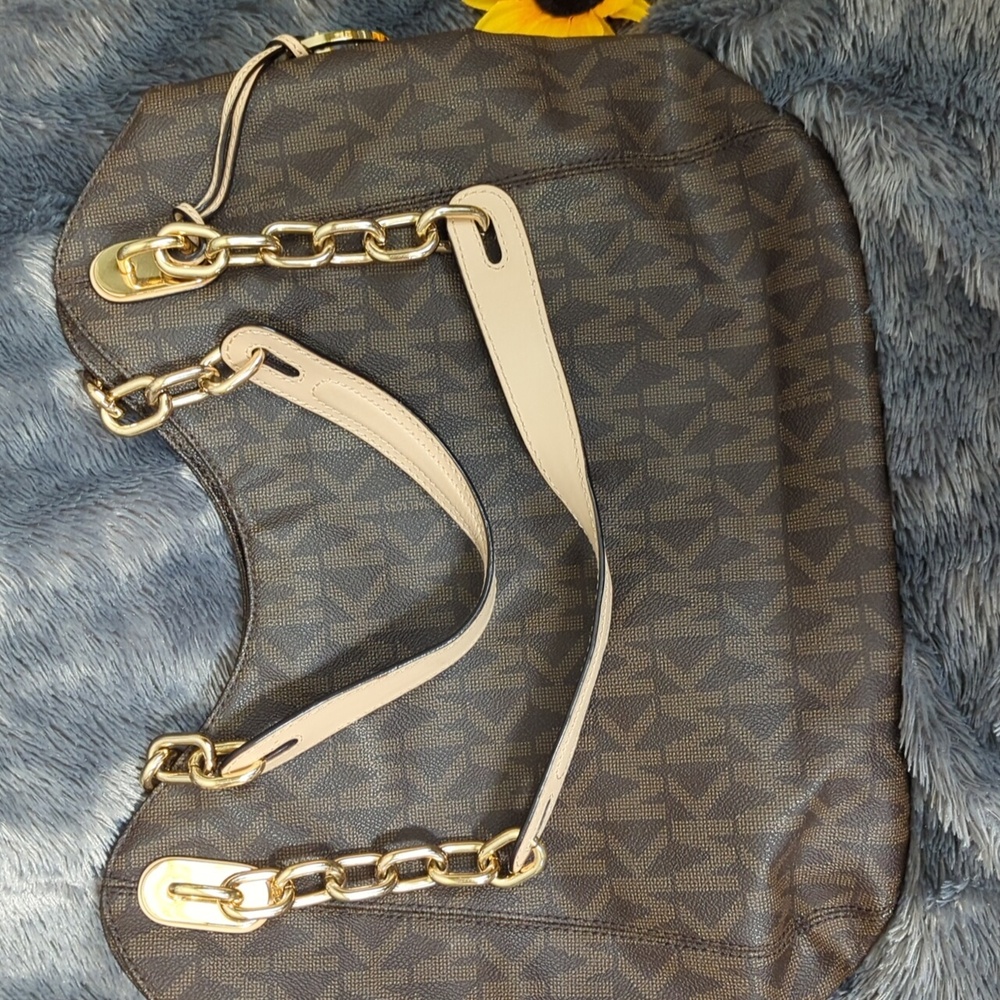MICHAEL KORS bag Lady's tote shoulder chain Thoth brown tea